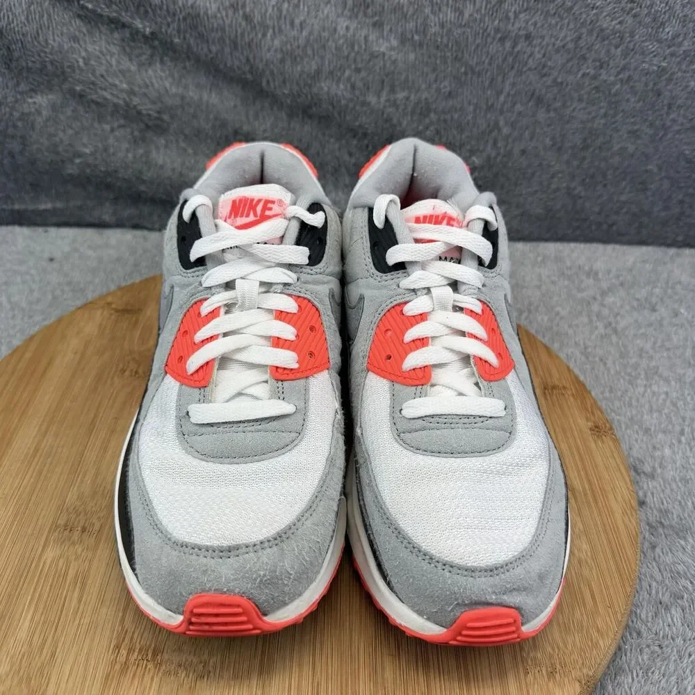 Nike Air Max 90 Shoes Boys Size 6.5Y White Gray Black Casual Sneakers DC8334-100